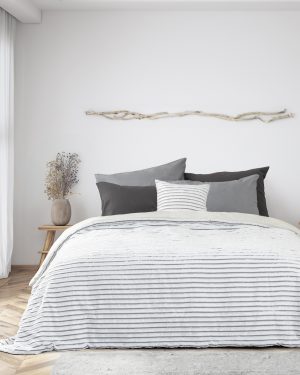 Nima Home Κουβερλί Υπέρδιπλο 220x240 - Raya Λευκό, Γκρι