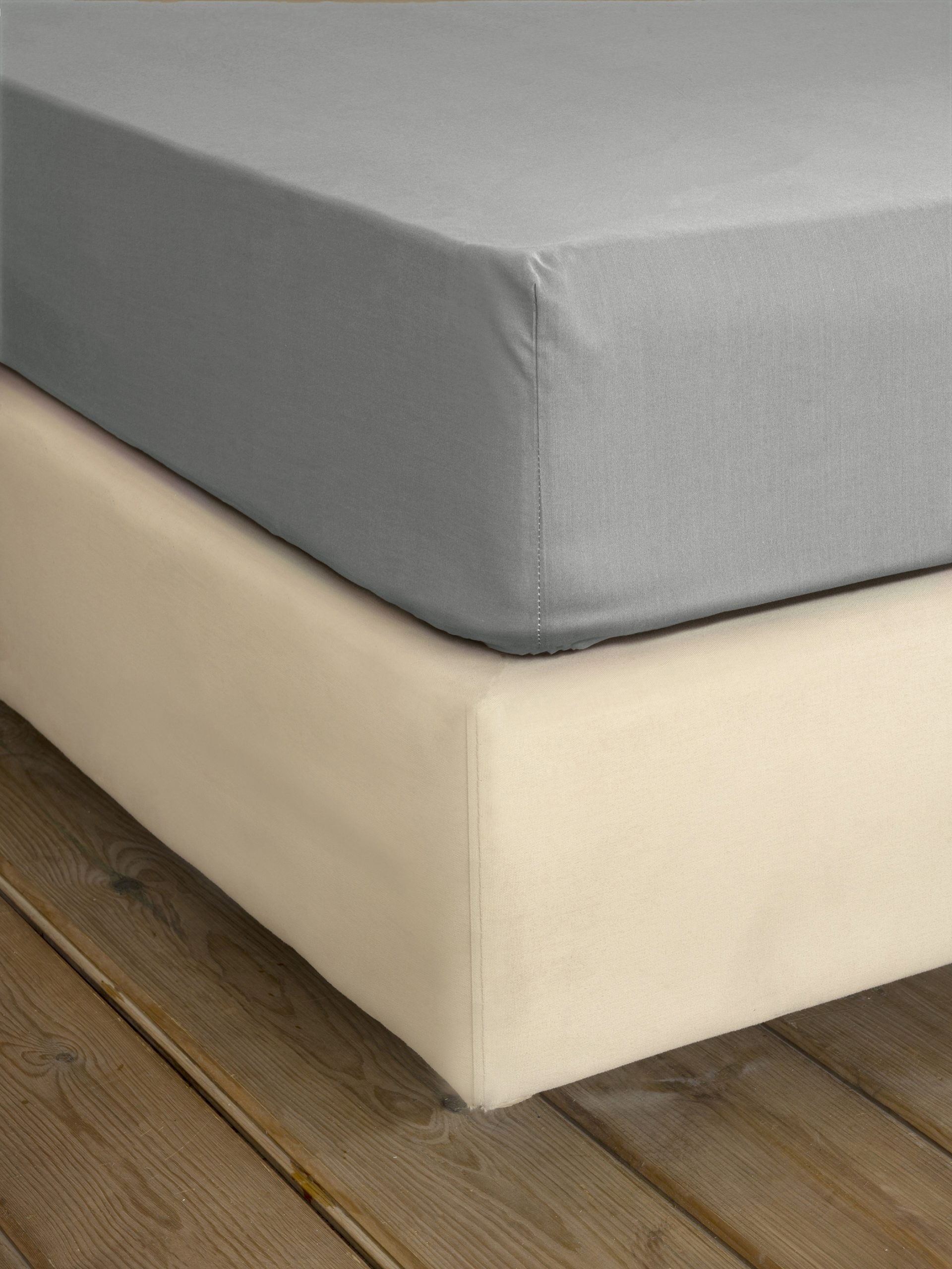 Nima Home Σεντόνι Υπέρδιπλο με Λάστιχο Unicolors - Medium Gray 165x205+35 - Image 2