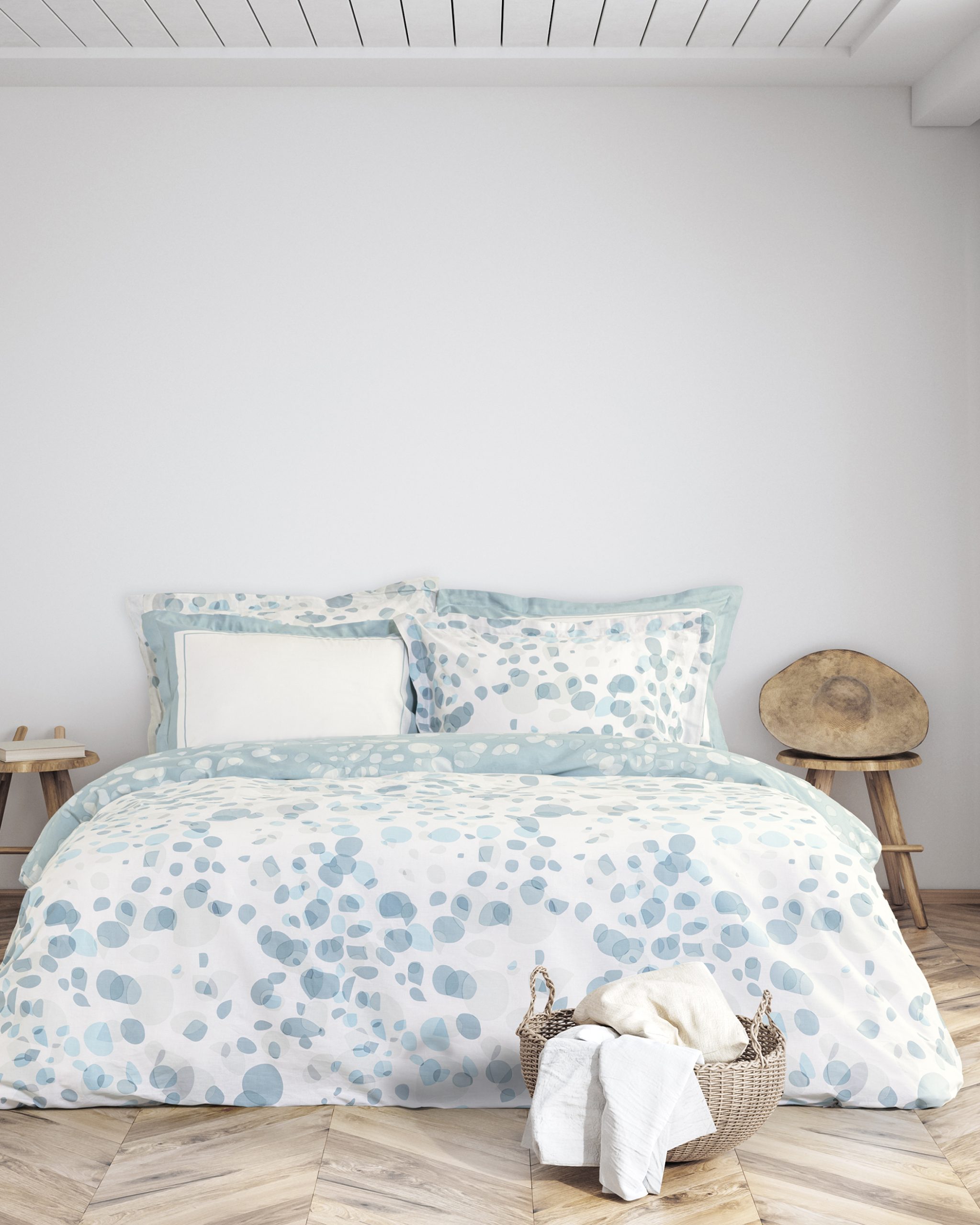 Nima Home Σετ Σεντόνια Ημίδιπλα - Aesthetic Λευκό, Μπλε, Τιρκουάζ, Σιέλ