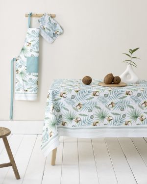 Nima Home Τραπεζομάντηλο 140x240 - Coconut Σιέλ, Πετρόλ