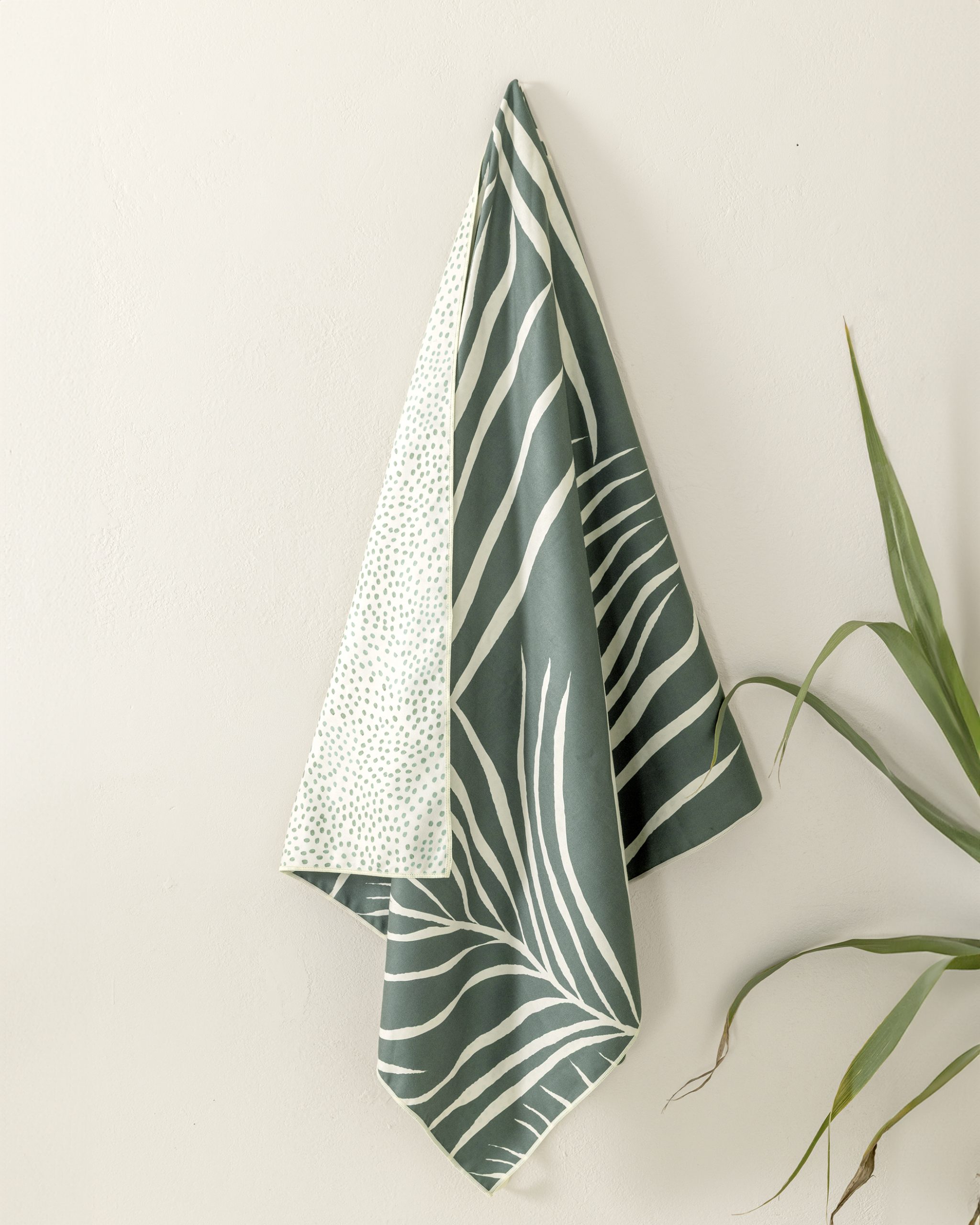 Nima Home Πετσέτα Θαλάσσης 80x160 - Botanical Πράσινο, Εκρού