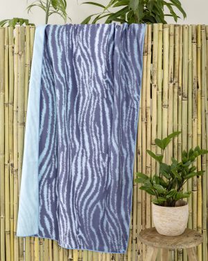 Nima Home Πετσέτα Θαλάσσης 80x160 - Zebra Μπλε, Τιρκουάζ
