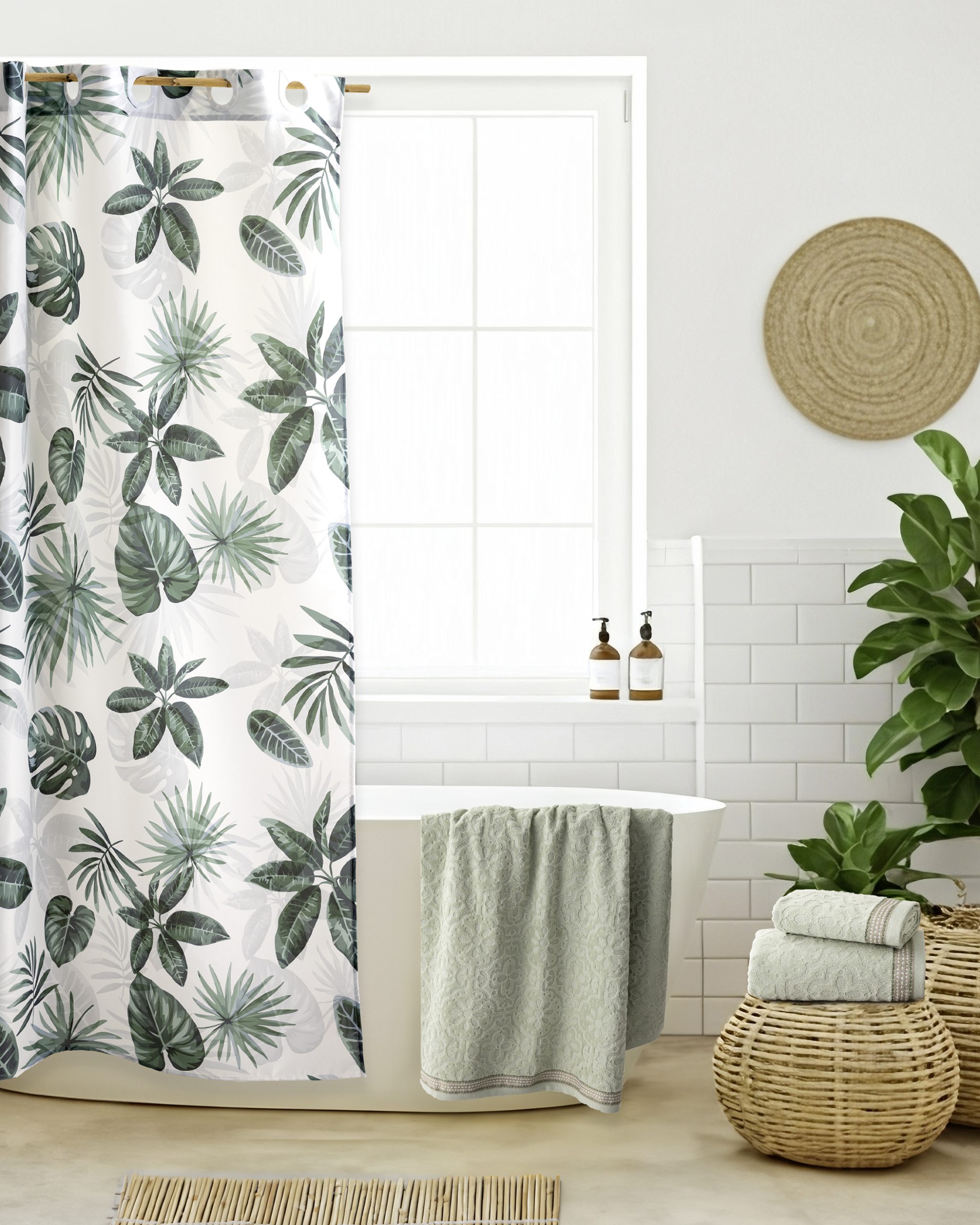 Nima Home Κουρτίνα Μπάνιου 180x200 - Amazon Πράσινο - Image 2
