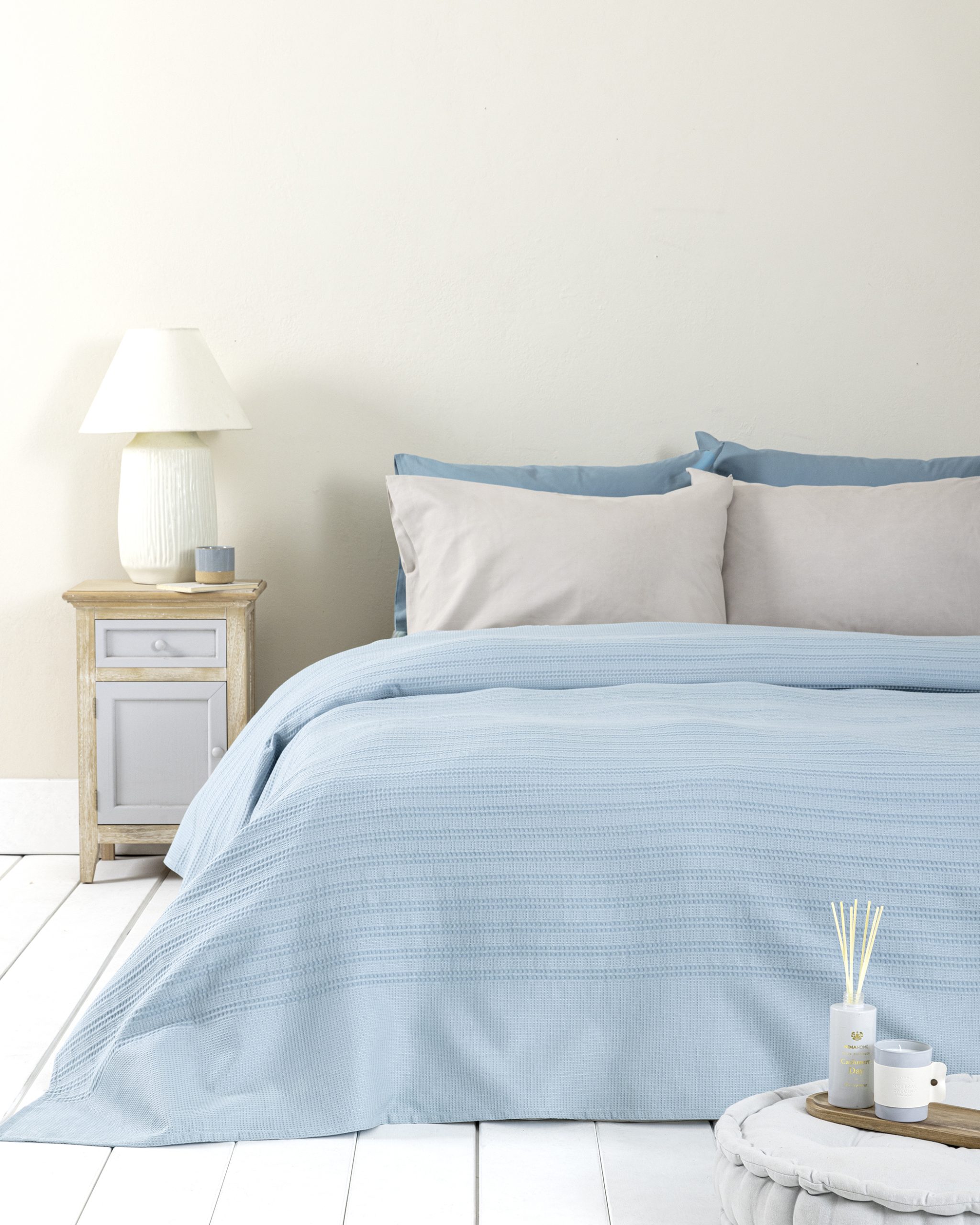 Nima Home Κουβέρτα Υπέρδιπλη 220x240 - Dune Denim Blue Μπλε, Τιρκουάζ