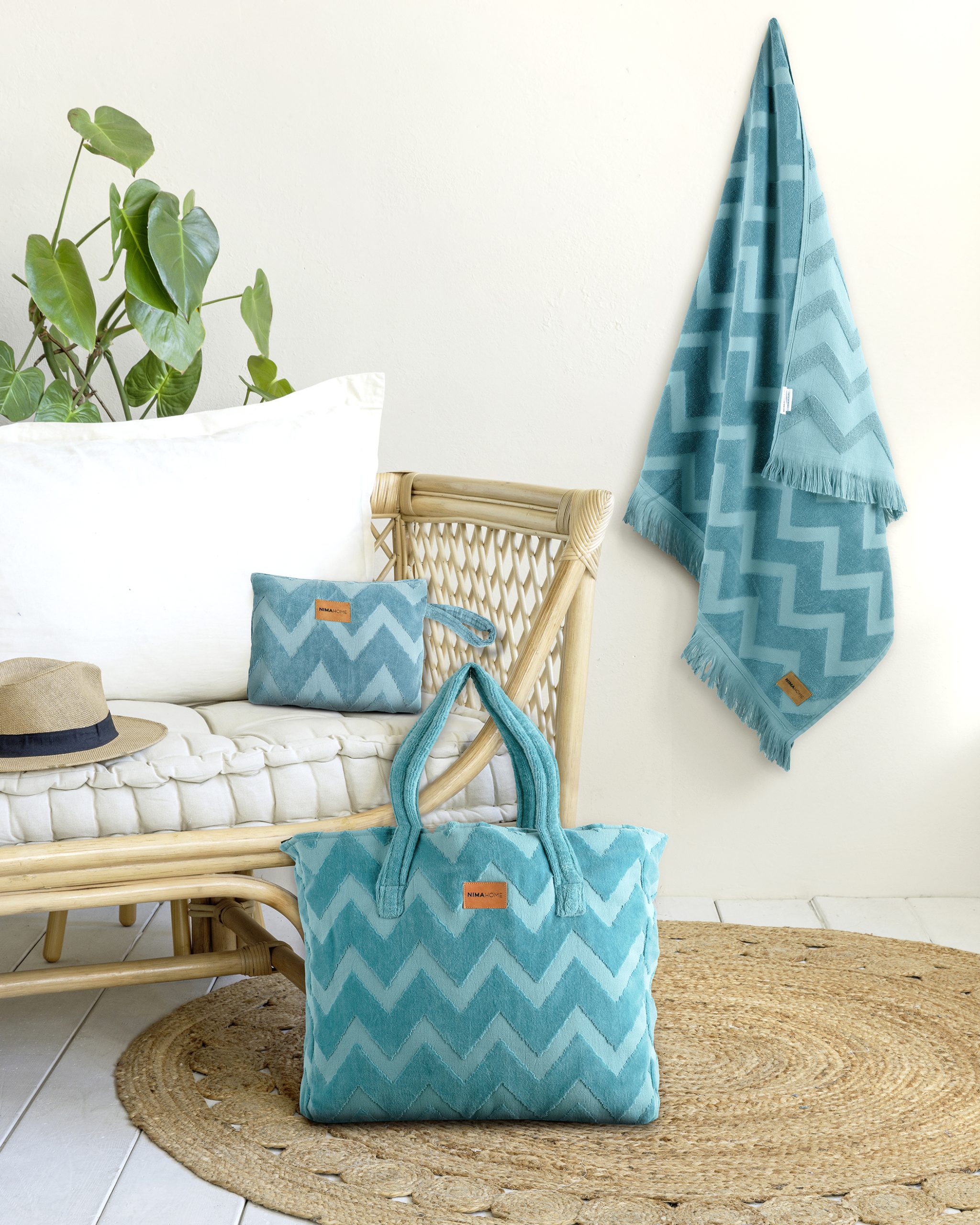 Nima Home Nεσεσέρ θαλάσσης 23x32 - Vida Petrol Πετρόλ, Τιρκουάζ - Image 2