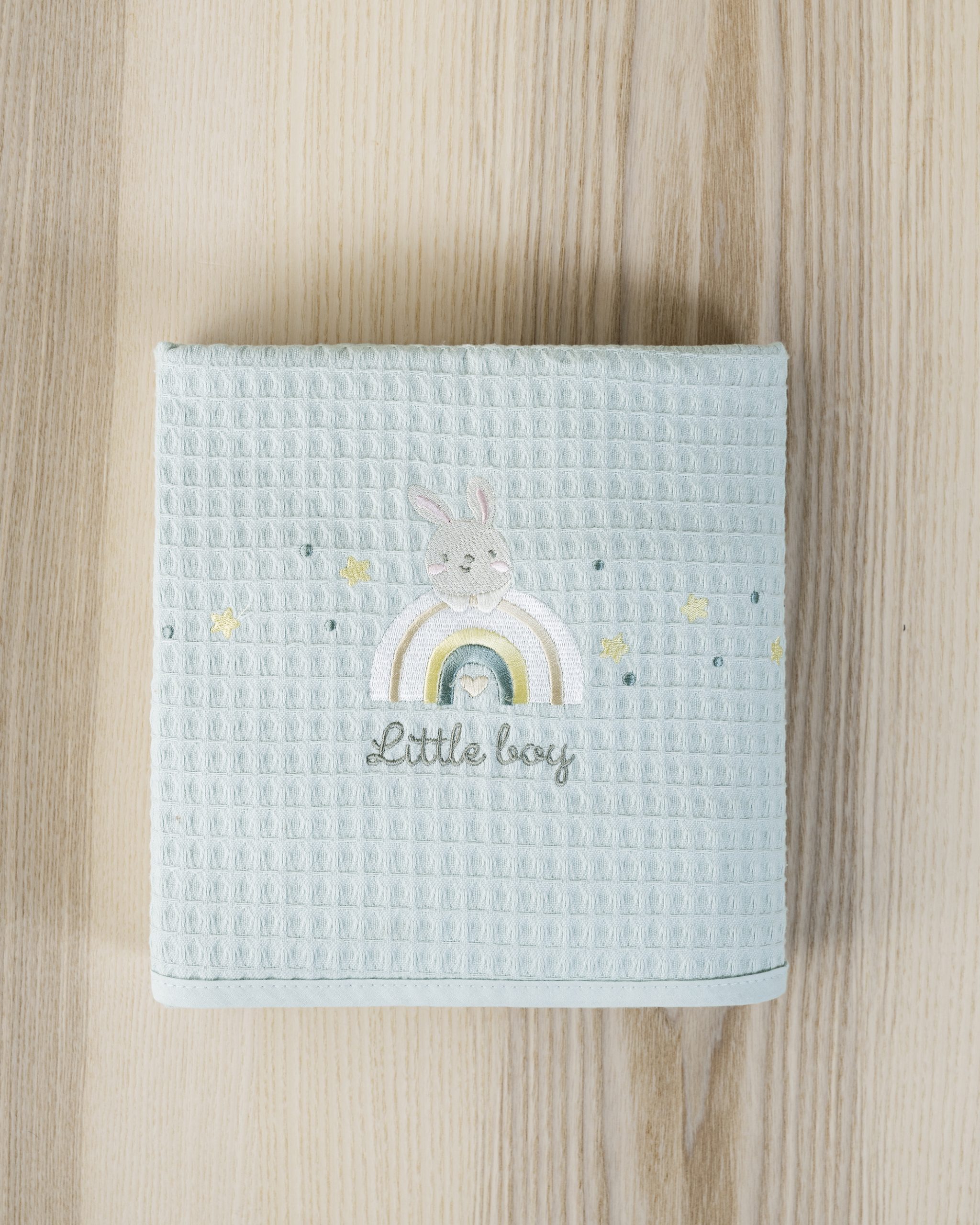 Nima Bebe Κουβέρτα Πικέ 110x140 - Petit Bebe Μέντα, Σιέλ