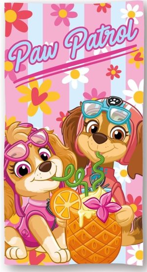 DIMcol Πετσέτα Θαλάσσης Quick Dry Nickelodeon Paw Patrol 002 70X140 Baby Pink 100% Microfiber