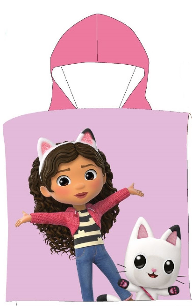 DIMcol Πόντσο Θαλάσσης Quick Dry DreamWorks Gabby's Dollhouse 427 50x100 Pastel Lilac 100% Microfiber