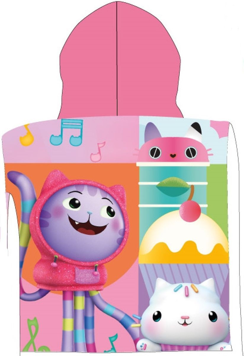 DIMcol Πόντσο Θαλάσσης Quick Dry DreamWorks Gabby's Dollhouse 427 50x100 Pastel Lilac 100% Microfiber - Image 2