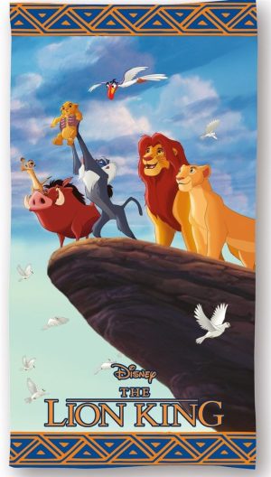 DIMcol Πετσέτα Θαλάσσης Quick Dry Disney Home Lion King 101 70X140 Sky Blue 100% Microfiber