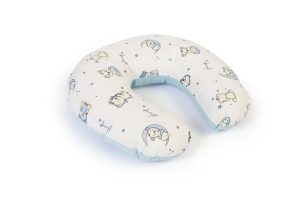 DIMcol Μαξιλάρι Θηλασμού bebe Bear's Nest 03 60x50x15 White-Sky Blue 100% Cotton