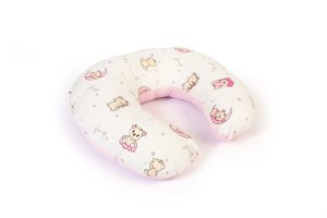 DIMcol Μαξιλάρι Θηλασμού bebe Bear's Nest 04 60x50x15 White-Pink 100% Cotton