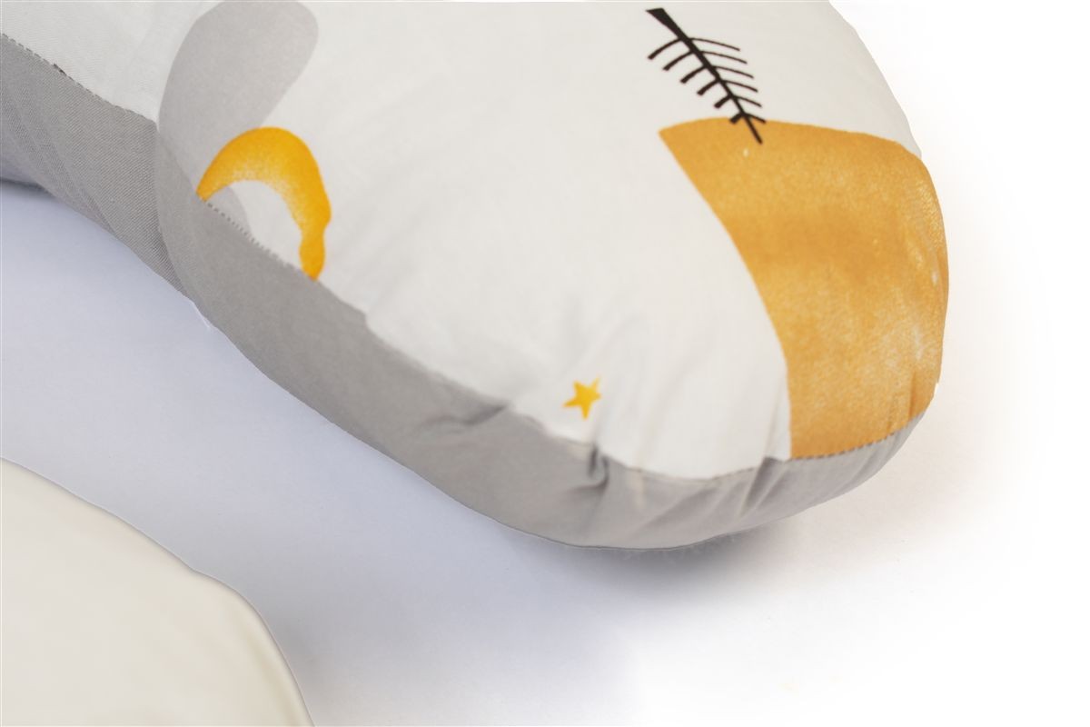 DIMcol Μαξιλάρι Θηλασμού bebe Rainbow 01 60x50x15 White-Grey 100% Cotton - Image 2