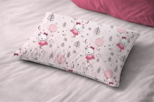 DIMcol Μαξιλαροθήκη Εμπριμέ bebe Ballerina Bear 598 35X45 Pink 100% Cotton