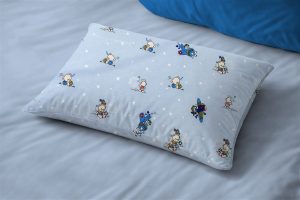 DIMcol Μαξιλαροθήκη Εμπριμέ bebe Bear's Playtime 591 35X45 Sky Blue 100% Cotton