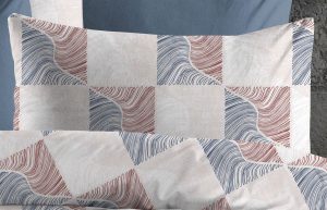 DIMcol Μαξιλαροθήκη Εμπριμέ Κλεοπάτρα 610 50X70 Blue-Red 70/30 Cott/Pol