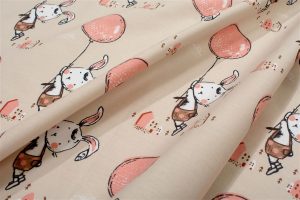 DIMcol Πάνα Χασέ bebe Floating Bunny 714 80X80 Beige-Salmon 100% Cotton