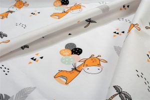 DIMcol Πάνα Χασέ bebe Giraffe 599 80X80 White-Orange 100% Cotton