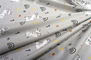 DIMcol Πάνα Χασέ bebe Rabbit Garden 586 80X80 Grey 100% Cotton