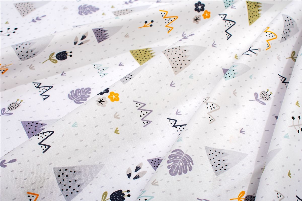 DIMcol Παπλωματοθήκη Εμπριμέ kids Whimsical Mountainside 588 160X240 White-Grey 100% Cotton - Image 2
