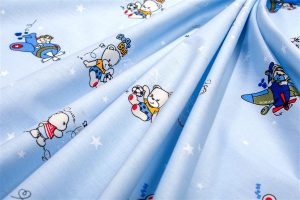 DIMcol Σεντονάκι Λίκνου bebe Bear's Playtime 591 80X110 Sky Blue 100% Cotton