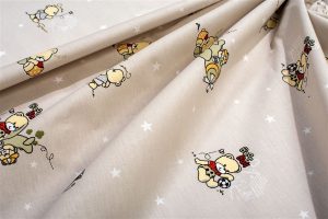 DIMcol Σεντονάκι Λίκνου bebe Bear's Playtime 592 80X110 Beige 100% Cotton