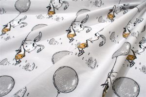 DIMcol Σεντονάκι Λίκνου bebe Floating Bunny 715 80X110 Grey 100% Cotton