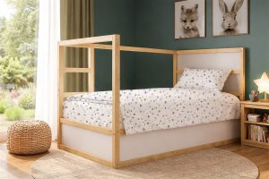 DIMcol Σεντόνια Εμπριμέ Σετ 3 τεμ kids Whimsical Mountainside 588 160X240 White-Grey 100% Cotton