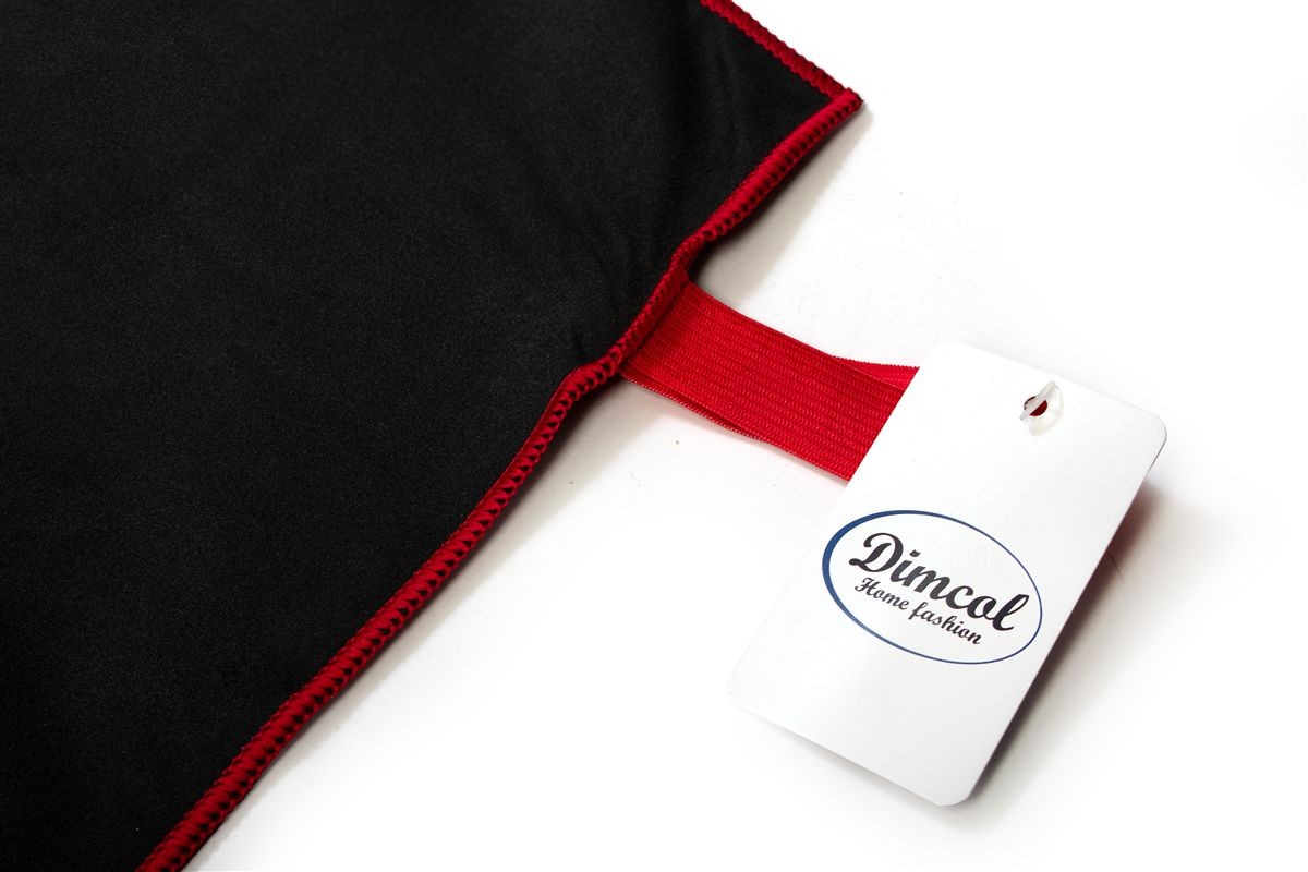DIMcol Πετσέτα Γυμναστηρίου Quick Dry 50x80 Black-Bordeaux 90/10 Polyester/Polyamide - Image 2
