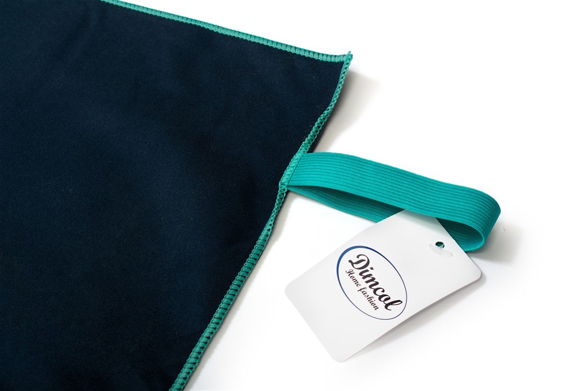 DIMcol Πετσέτα Θαλάσσης Quick Dry 80x160 Navy Blue-Turquoise 90/10 Polyester/Polyamide - Image 2