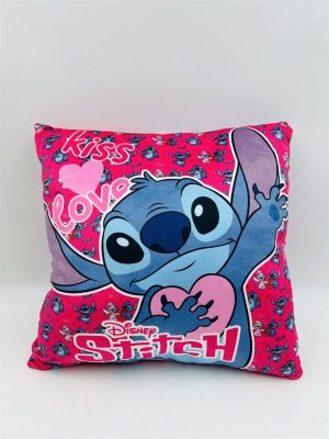DIMcol Βελούδινο Μαξιλάρι Disney Home Stitch 610 38X38 Pink-Fuchsia 100% Velboa