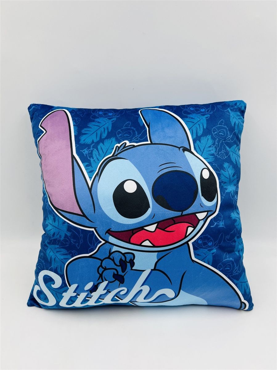 DIMcol Βελούδινο Μαξιλάρι Disney Home Stitch 611 38X38 Dark Blue 100% Velboa