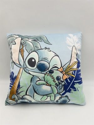 DIMcol Βελούδινο Μαξιλάρι Disney Home Stitch 612 38X38 Pale Blue 100% Velboa