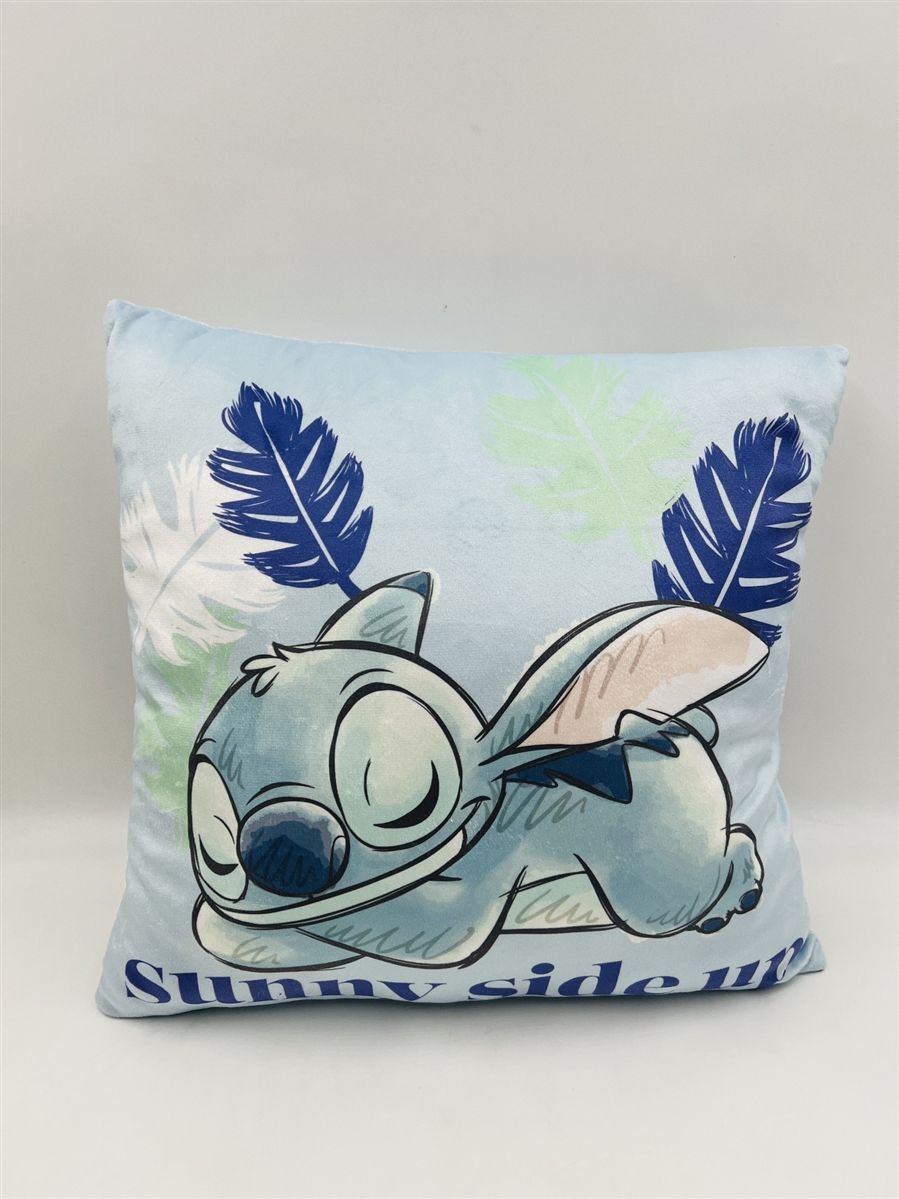 DIMcol Βελούδινο Μαξιλάρι Disney Home Stitch 612 38X38 Pale Blue 100% Velboa - Image 2