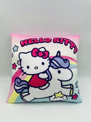 DIMcol Βελούδινο Μαξιλάρι Sanrio Hello Kitty 602 38X38 Pink-Multi 100% Velboa