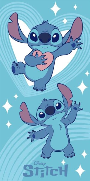 DIMcol Πετσέτα Θαλάσσης Quick Dry Disney Home Lilo & Stitch 545 70X140 Sky Blue 100% Microfiber