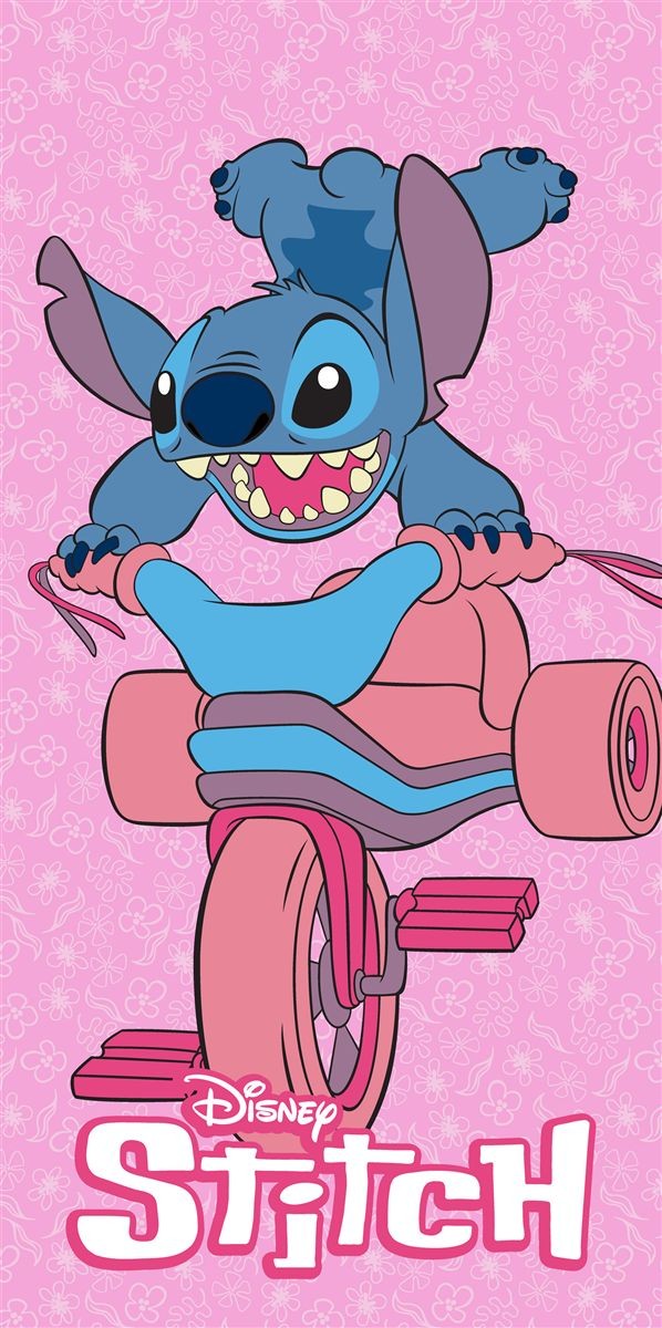 DIMcol Πετσέτα Θαλάσσης Quick Dry Disney Home Lilo & Stitch 557 70X140 Pink 100% Microfiber