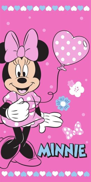 DIMcol Πετσέτα Θαλάσσης Quick Dry Disney Home Minnie 335 70X140 Pink 100% Microfiber
