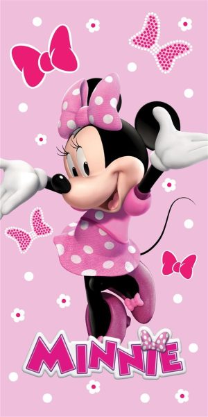 DIMcol Πετσέτα Θαλάσσης Quick Dry Disney Home Minnie 542 70X140 Baby Pink 100% Microfiber