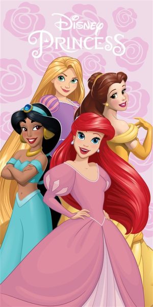 DIMcol Πετσέτα Θαλάσσης Quick Dry Disney Home Princess 334 70X140 Pastel Lilac 100% Microfiber