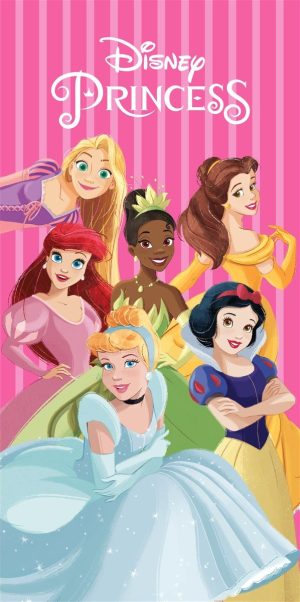DIMcol Πετσέτα Θαλάσσης Quick Dry Disney Home Princess 552 70X140 Fuchsia-Pink 100% Microfiber