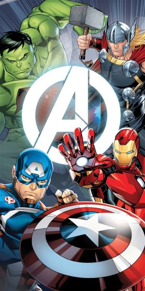 DIMcol Πετσέτα Θαλάσσης Quick Dry Marvel Avengers 553 70X140 White 100% Microfiber