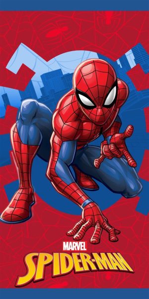 DIMcol Πετσέτα Θαλάσσης Quick Dry Marvel Spider-Man 531 70X140 Red 100% Microfiber