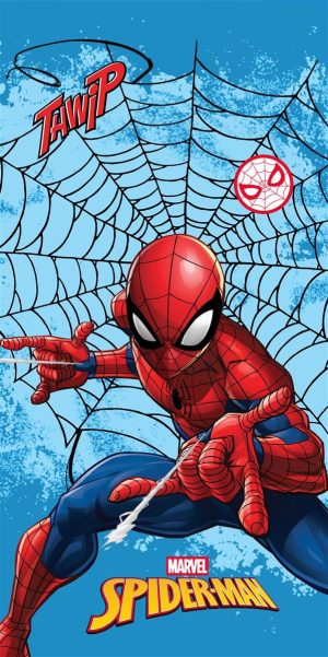 DIMcol Πετσέτα Θαλάσσης Quick Dry Marvel Spider-Man 549 70X140 Sky Blue 100% Microfiber