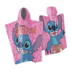 DIMcol Πόντσο Θαλάσσης Quick Dry Disney Home Lilo & Stitch 556 50X100 Pink 100% Microfiber
