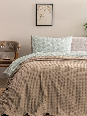 Palamaiki Κουβέρτα Πικέ 170x240 MARCIE BEIGE