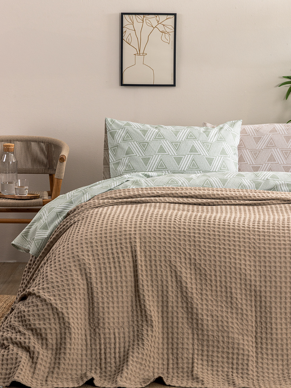 Palamaiki Κουβέρτα Πικέ 170x240 MARCIE BEIGE
