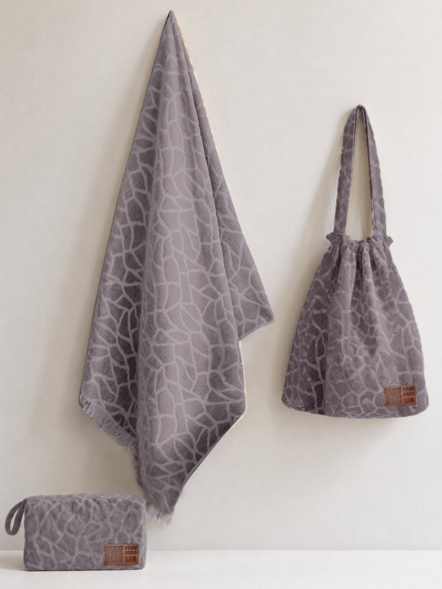 Palamaiki Πετσέτα Θαλάσσης Beach Collection 90x180 PD GREY