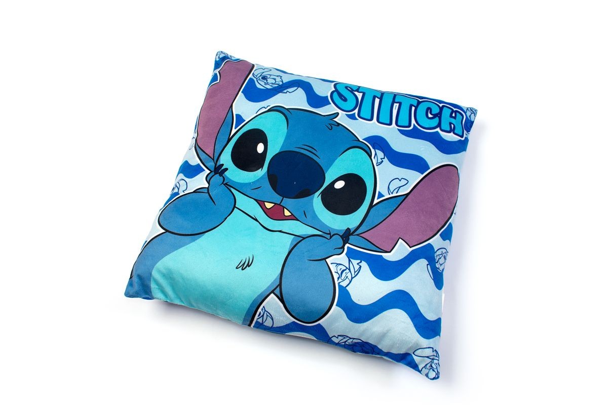 DIMcol Βελούδινο Μαξιλάρι Disney Home Stitch 09 38x38 Blue 100% Velboa