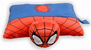 DIMcol Μαξιλάρι - Λούτρινο 2 σε 1 Marvel Spider-Man 89 45x28 Red-Blue 100% Polyester